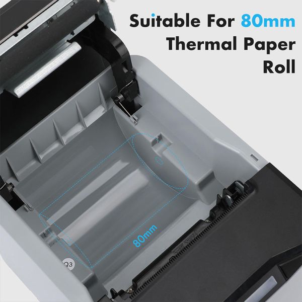 Wholesale 80mm USB Thermal Receipt Printer for Desktop Use for POS Ticket Systems in Supermarkets