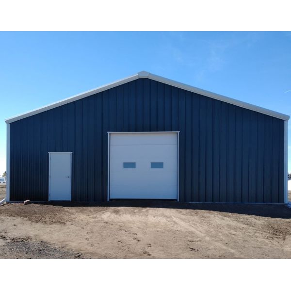 Steel structure warehouse exterior view