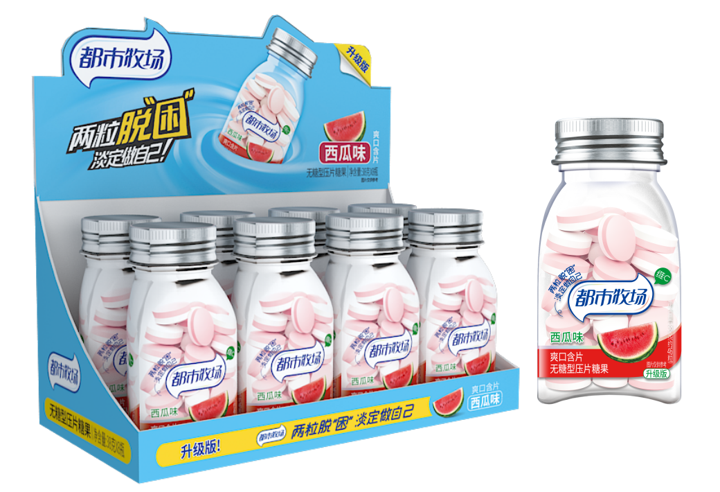 Multi Flavors Sugar Free Refresh Mints Candy Different Colors Bottle Package