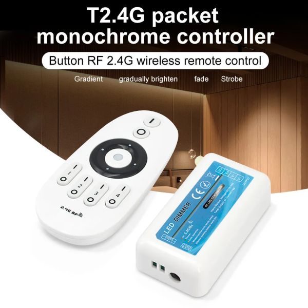 Smart 2.4G Wireless 4 Zone Remote Single Color LED Controller 12V RF LED Controller For LED Strip