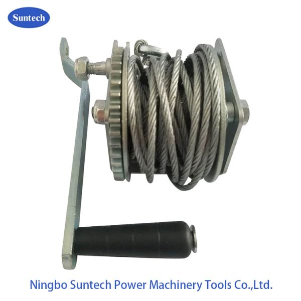 Light Weight Small Manual Hand Winch With Soft Rubber Handle 800lbs