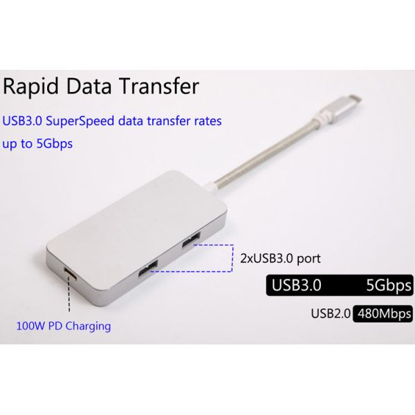 3.1 Type-C Multi Port USB-C Adapter Hub USB Type C Adapter Converter