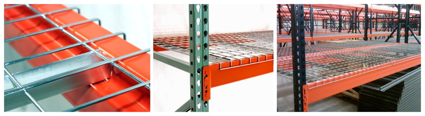 Warehouse Pallet Rack Shelving With Galvanized Wire Mesh Decks For Storage