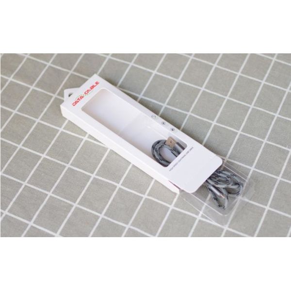 Recycle Custom Design USB Data Cable Packaging Box 600gsm To 1600gsm