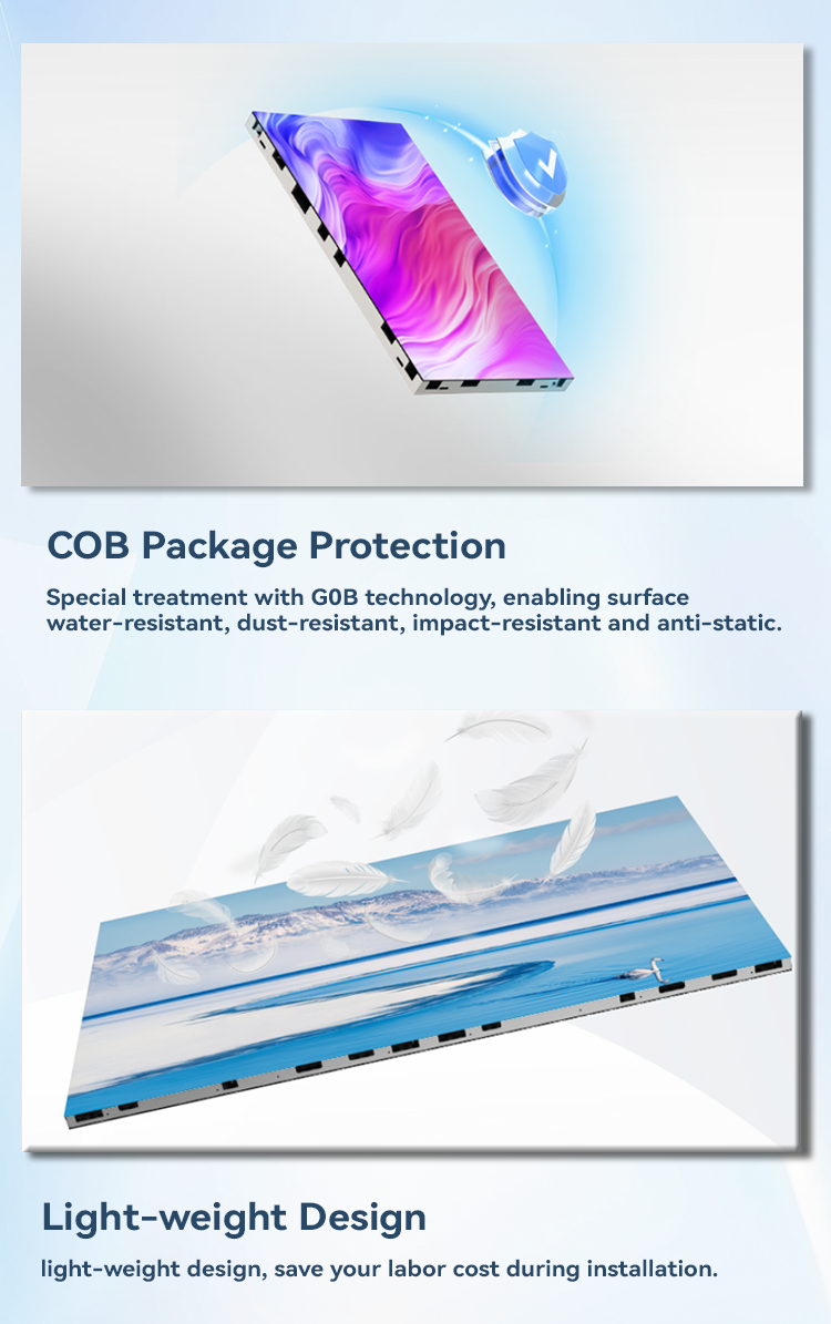 192x192 Pixels Lightweight Foldable COB LED Screen High Transparency For Advertising