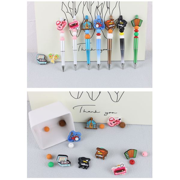 Eco Friendly Silicone Personalised Teething Beads For Keychains Bracelet