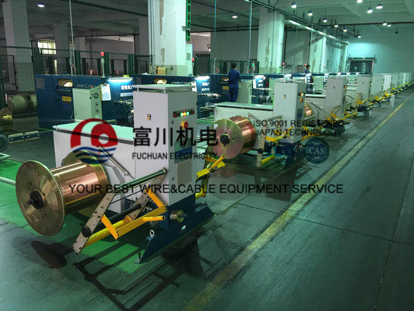 630 Active Pay Off Double Cable Machine For Double Wire Twisting Pneumatic Tension