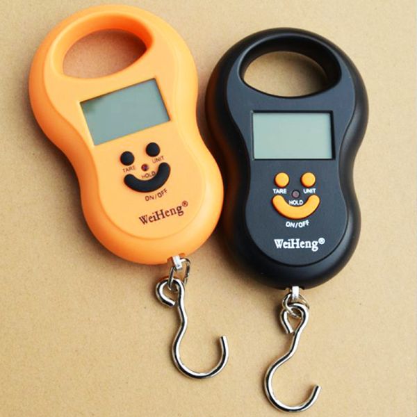 Orange Portable Electronic Luggage Scale With Over Load Indication
