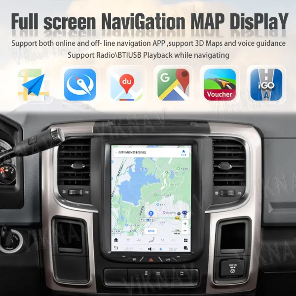 VIKNAV 10.5 Inch Car Radio For Dodge Ram 1500 (2013-2018) Android 8 Core Head Unit