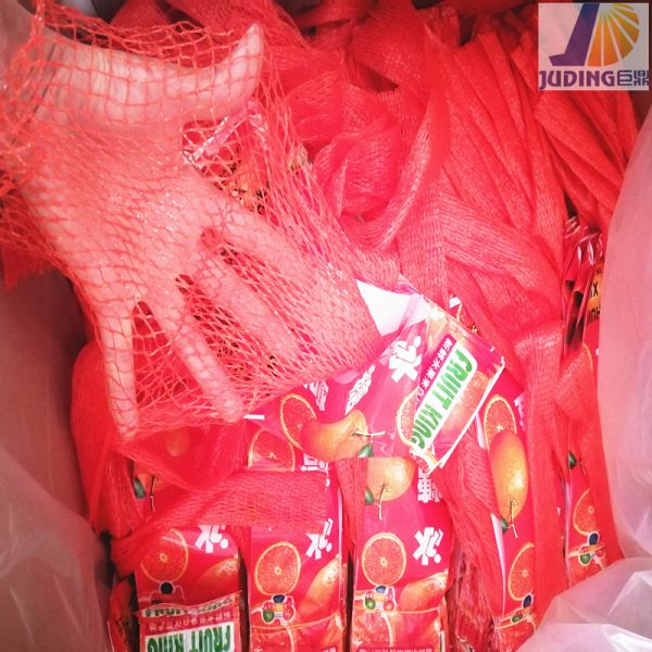 Yellow HDPE Fruit And Vegetable Mesh Net Bag Packing