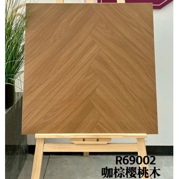 600x600mm Brown Herringbone Ceramic Floor Tile AAA Grade