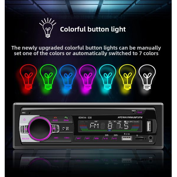 Creatall Single-Disc Universal Car MP3 Player USB Flash Drive BT Wireless Amplifier Hands-Free Audio Head Unit Central Control