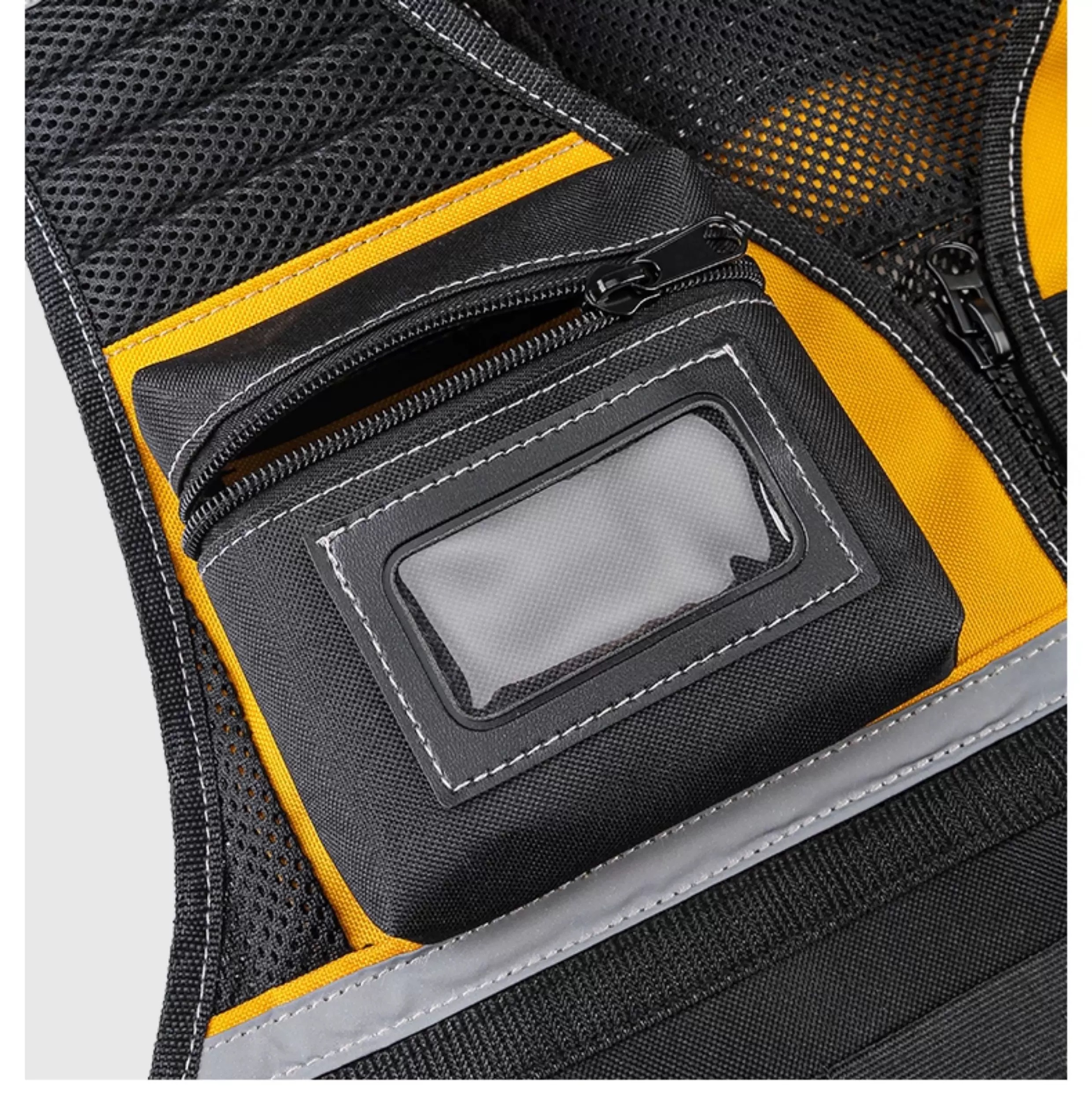 Reflective Work Vest Multifunctional Construction Vest Mesh Breathable Construction Safety Armor Tool Vest