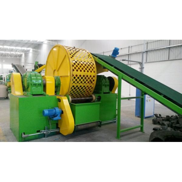 PLC Controlled Waste Tire Recycling Line with Customizable Operation Mode and Steel Wire Separation for Rubber Powder Production