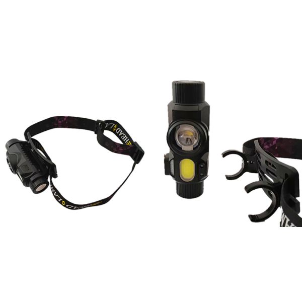 Versatile Touchless Sensor Activated Head Torch With Magnetic Tail COB Flood Beam