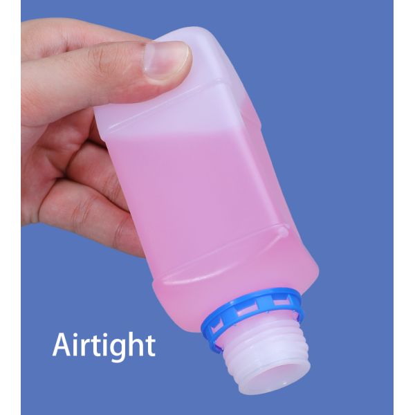 Square Empty HDPE Plastic Lab Reagent Bottle 125 Ml Leakproof