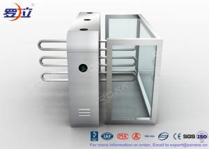Quality Fingerprint Reader Waist Height Turnstiles Stainless Steel Turnstyle Gate For Access Control for sale