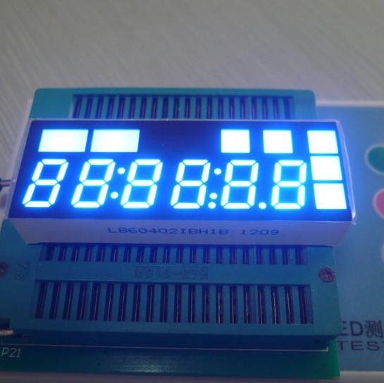 10.2mm 6 Digit 7 Segment LED Display Blue / Yellow Color Stable Performance