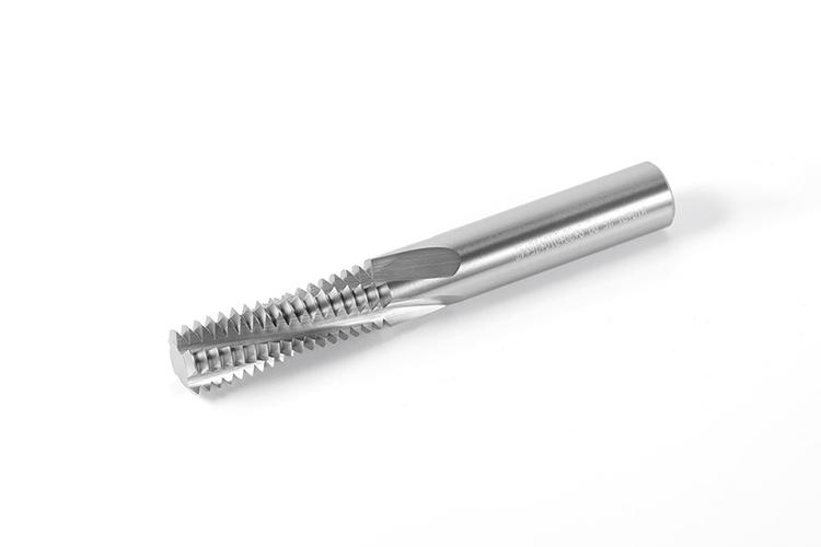 65° Full-thread Tungsten Carbide End Mill for M2 to M48 Threading with Single-tooth Design