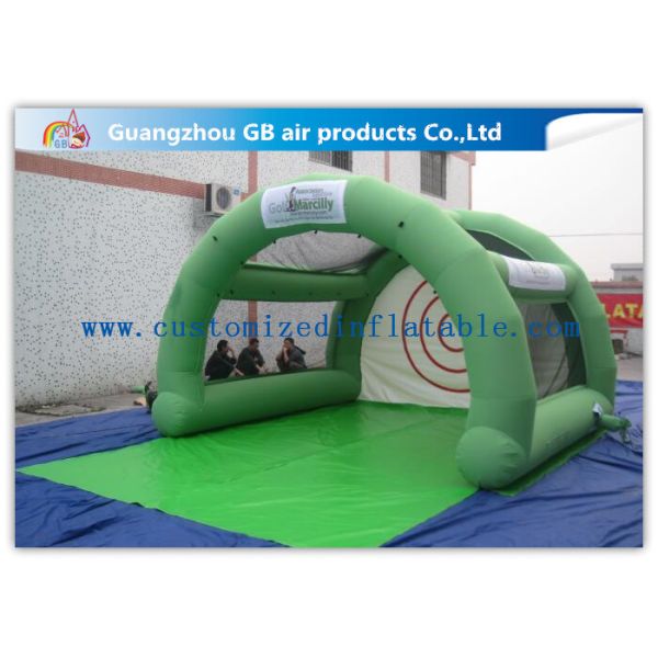 Green Paintball Enclosures Durable Inflatable Sports Dome Tent for Interactive Sports