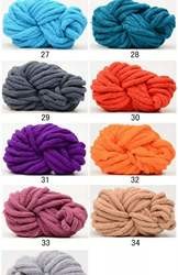 Hand Dyed Knitting Chenille Yarn 100% Polyester Colorful