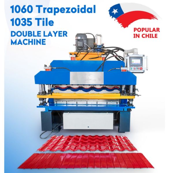 Customizable 5V Corrugated Trapezoidal Roof Tile Steel Making Machine Double Layer Roofing Iron Sheet Metal Manufacturing Cold Roll Forming Machine