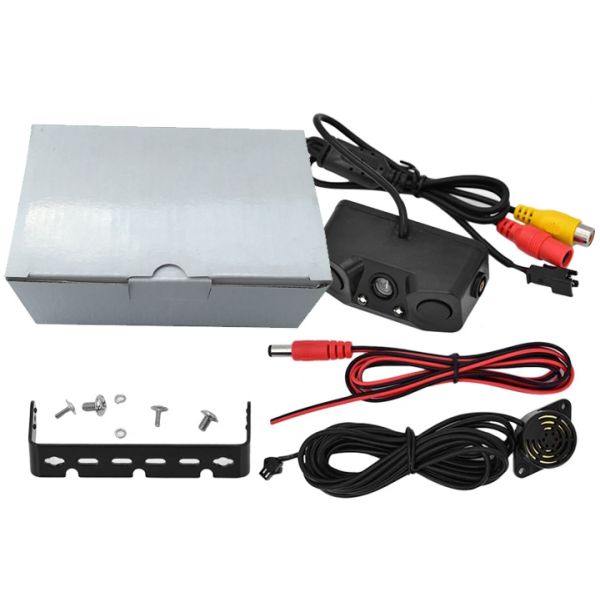 Camera Parking Reversing Radar Sensor Rear View Backup Night Vision CCD Camera With 2 Radar Sensors Indicator CMOS-451P