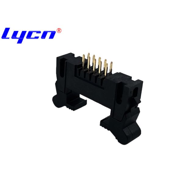 2.0mm Ejector Header 180° DIP 10 Pin Header Connector With Brass Gold Flash