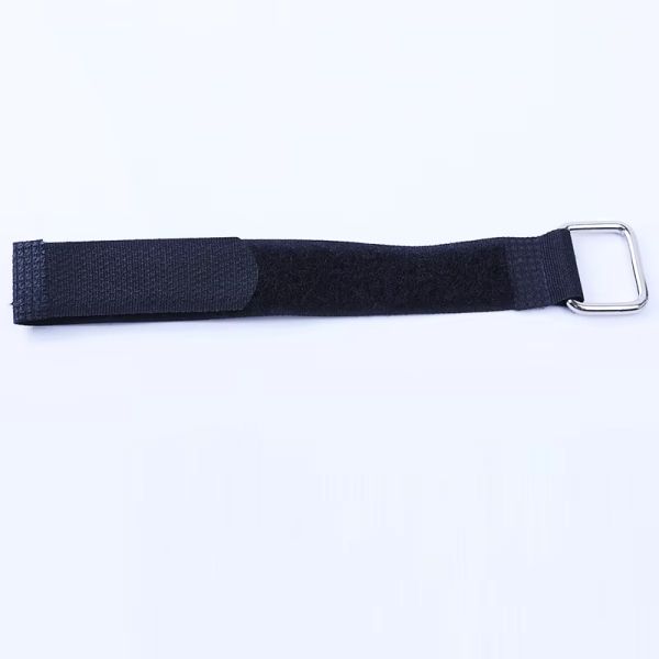 Reusable Hook And Loop Strap Adjustable Hook And Loop Fastening Cable Ties With Metal Buckle