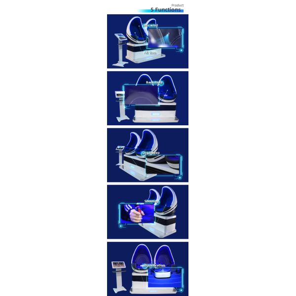 VR Double Egg Chair Virtual Reality Machine 2 Seats VR Cinema 9D Simulator Amusement Park