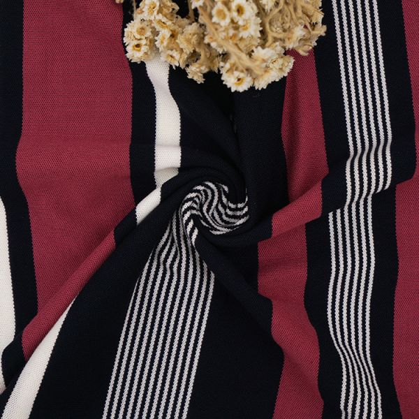 Customization Stiff Good Version Lenjing Modal ​Striped Material Fabric For Polo Shirt