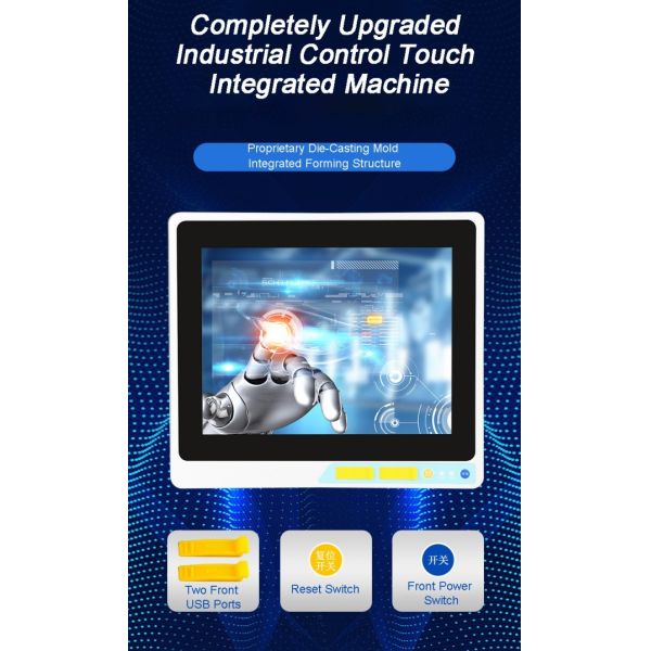 12.1 Inch Industrial IP65 Waterproof Hmi Linux Wins OS TouchScreen Computer Embedded Display