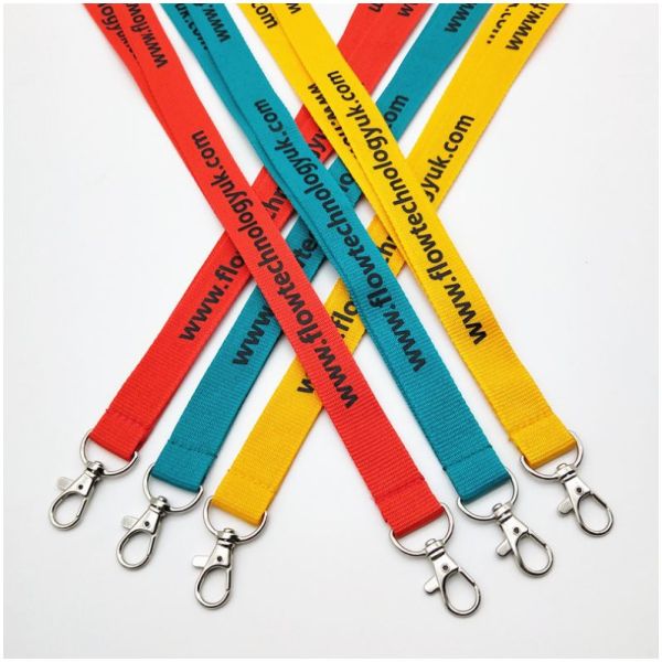Customized Heated Transfer Keychain Neck Strap Polyester Lanyards for Keys Many Colors