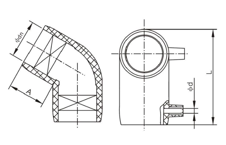 HDPE Electrofusion 45 Degree Pipe Elbow For Gas Supply