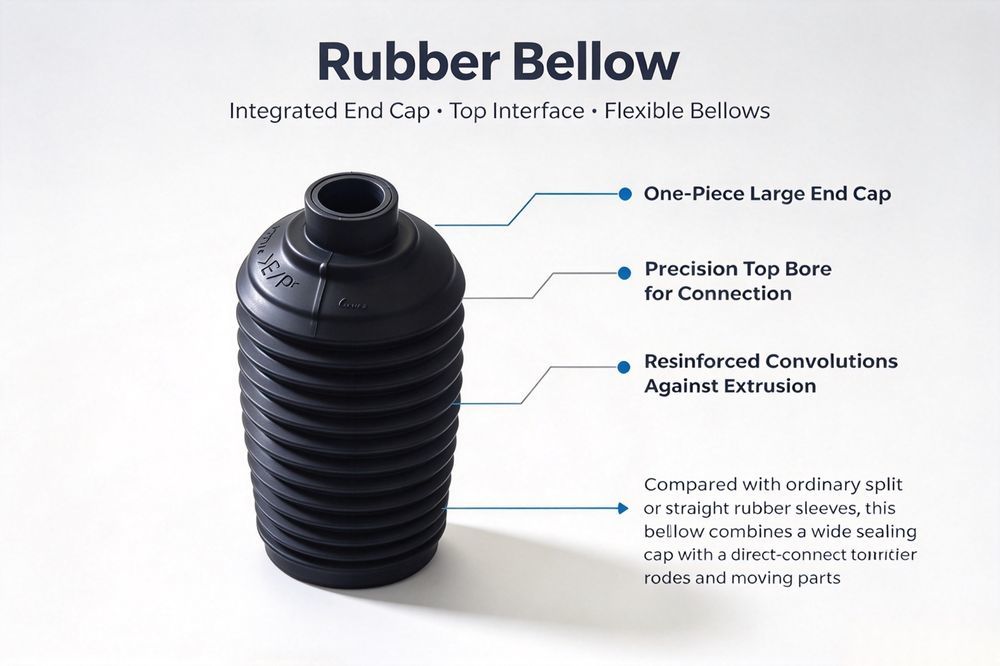 Custom Flexible Rubber Bellows For Mechanical Components