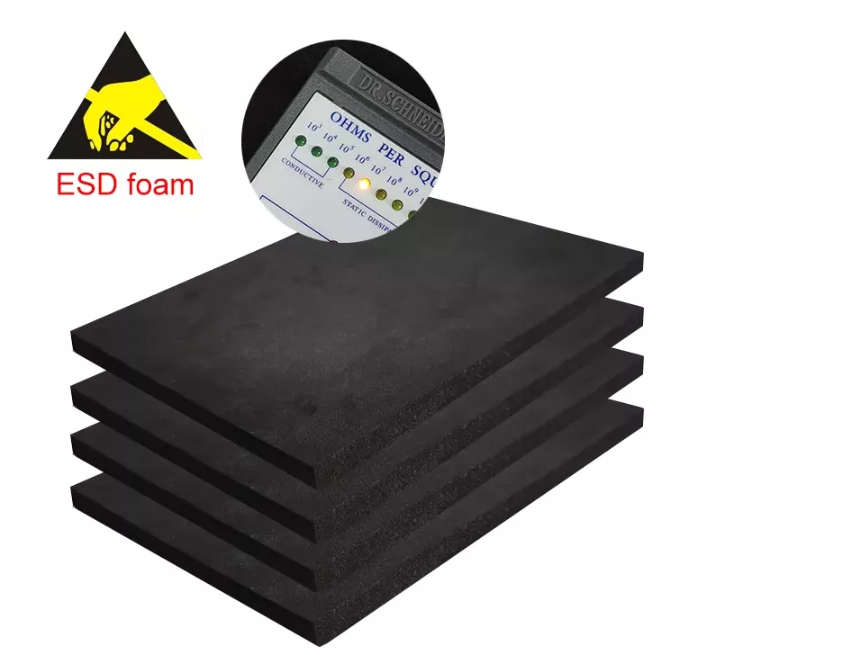 Flame Retardant EVA ESD Antistatic Foam High Density Shock Absorption Packaging