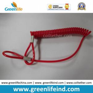 Spring Coil Red Tool Cable W/Lobester Claw Stop Dropping