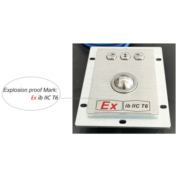 PS/2 IP65 Explosion Proof Trackball Mouse For Ex ZONE 1