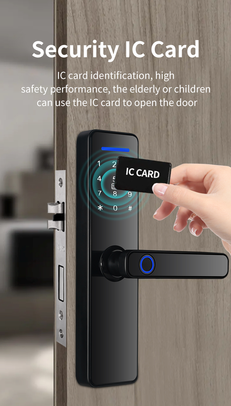Qleung S811 Smart Lock fingerprint sensor detail