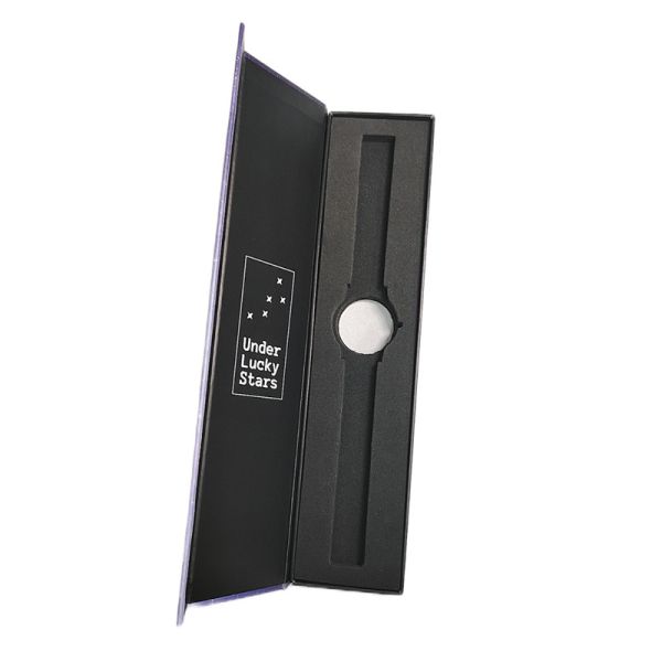 Custom Design Paper Cardboard Magnetic Book Box for Watch Packaging Insert