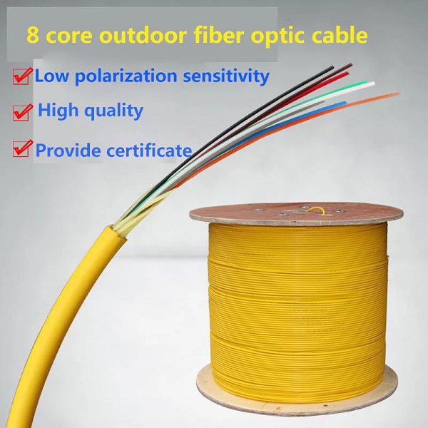 Indoor 8 Core Fiber Optic Cable , Single Mode Fiber Optic Light Cable PVC LSZH
