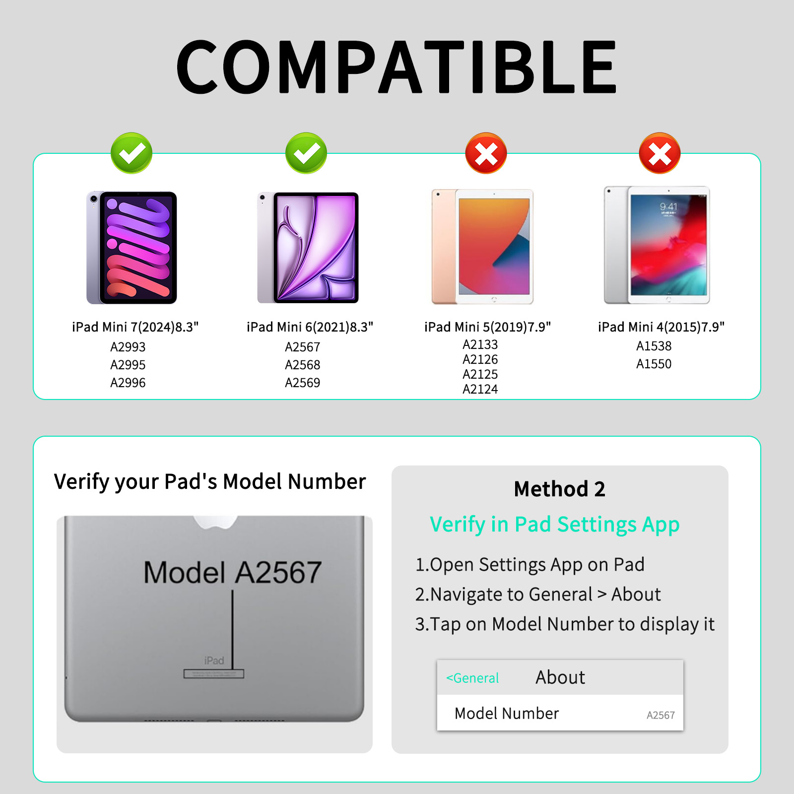 Laudtec Keyboard Case for iPad Mini 6, Magnetic Hinge Stand with Touchpad, Supports US/UK/IT/BR Layouts, OEM/ODM Customization