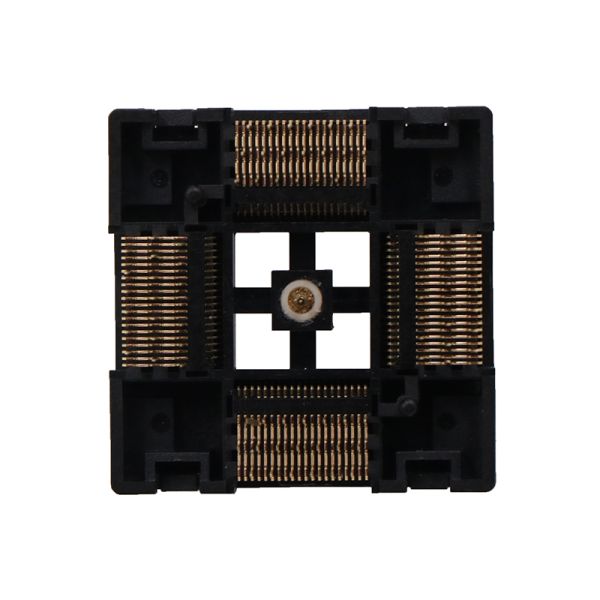 Qfp80 Socket High Temperature Aging Resistant Seat Size 12 × 12mm Programming Adapter 0.5 Spacing