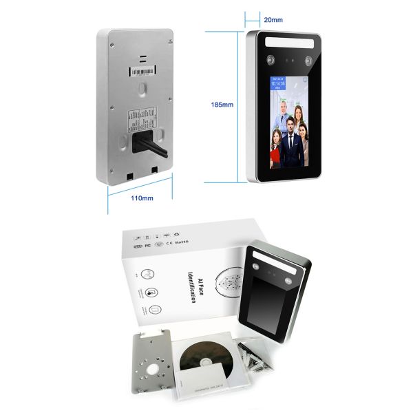 HD Screen 5 Inch Face Recognition Machines AI Based Live Smart Access Control