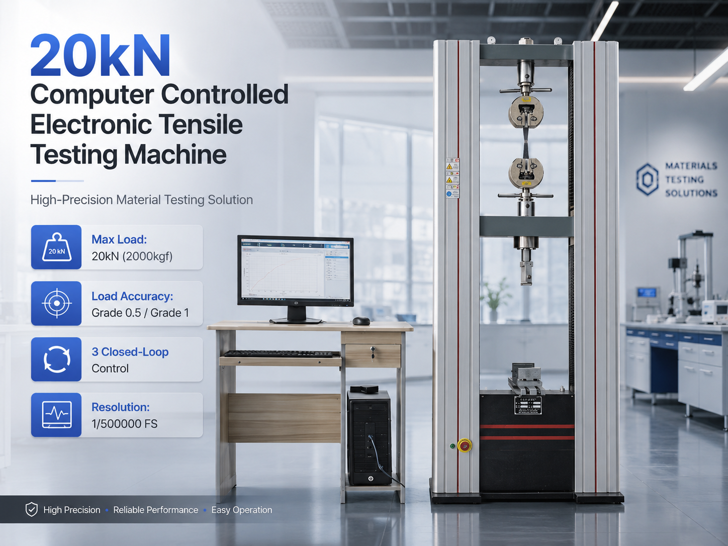 Digital Material Testing Machine Computer Control Tensile Strength Testing