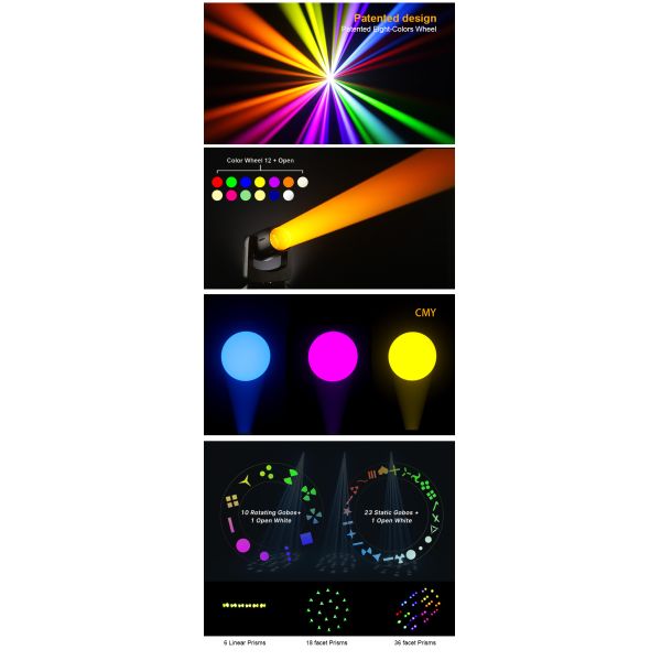100W Stage Light With Laser Moving Head Lights Stage Effect Pattern Moving Head Light Beam for KTV
