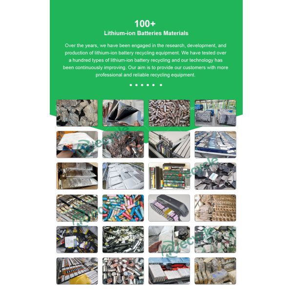 As Required Scrap Batteries Processing System with Lithium Battery Processing Machine