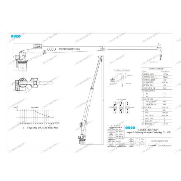 5T40M Fixed Boom Shipyard Crane