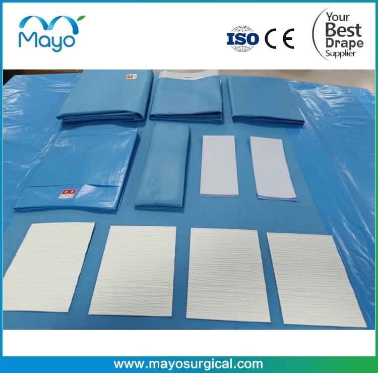 Surgical Orthopedic surgery drape with U split Drape reinforced