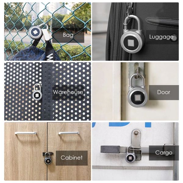 USB Interface Power Supply Cabinet Digital Padlock with App Smart Lock FB50 Pad Lock Fingerprint